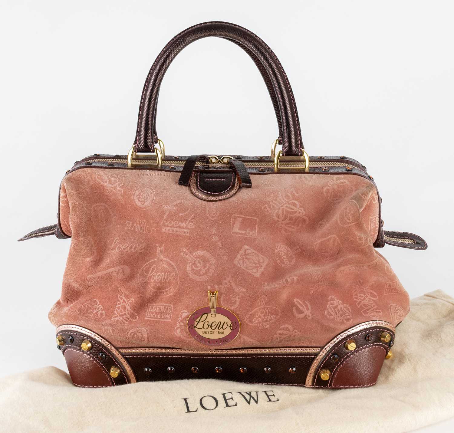 Lot Loewe Suede 160 Aniversario Fiel A La Piel Bag,...
