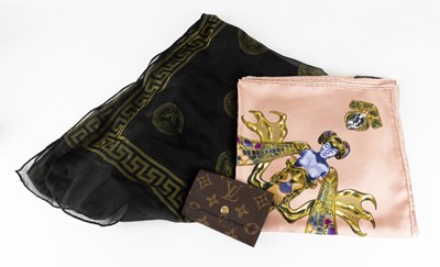 Lot Gianni Versace Sheer Scarf, 42cm by 157cm, a...