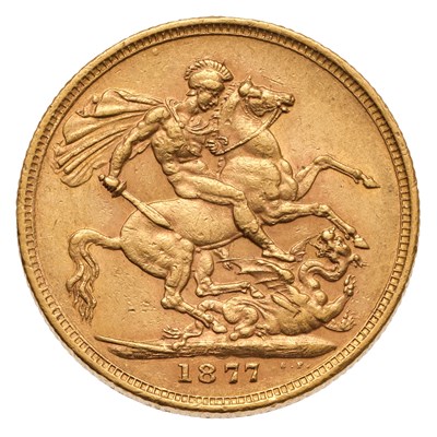Lot 142 - Victoria, Sovereign 1877M, Melbourne Mint, St....