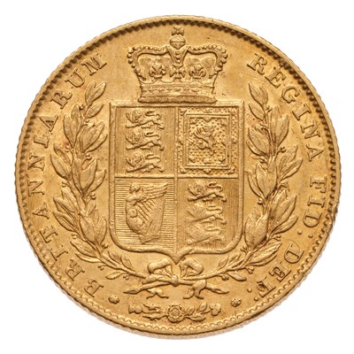 Lot 134 - Victoria, Sovereign 1843, (Marsh 26, S.3852),...
