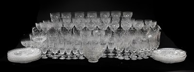 Lot 370 - Part Suite of Table Glassware, diamond cut...