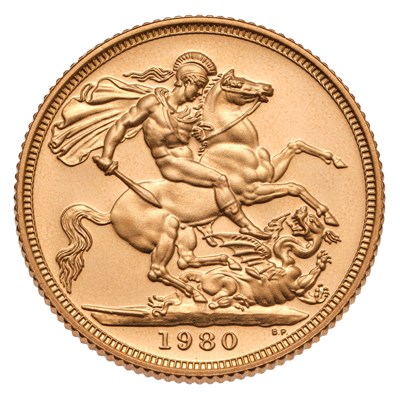 Lot 255 - Elizabeth II, Proof Sovereign 1980;...