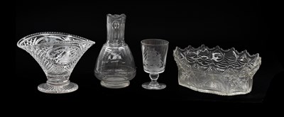 Lot 373 - A Late Georgian Glass Water Jug, early 19th...