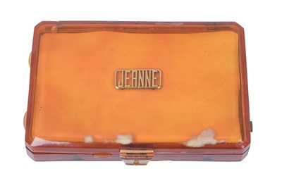 Lot 2096 - A Gilt-Metal Mounted Tortoiseshell Minaudiere