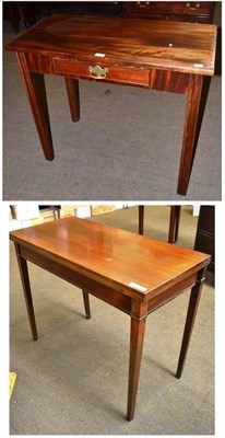 Lot 515 - Mahogany fold-over tea table and another (a.f.)