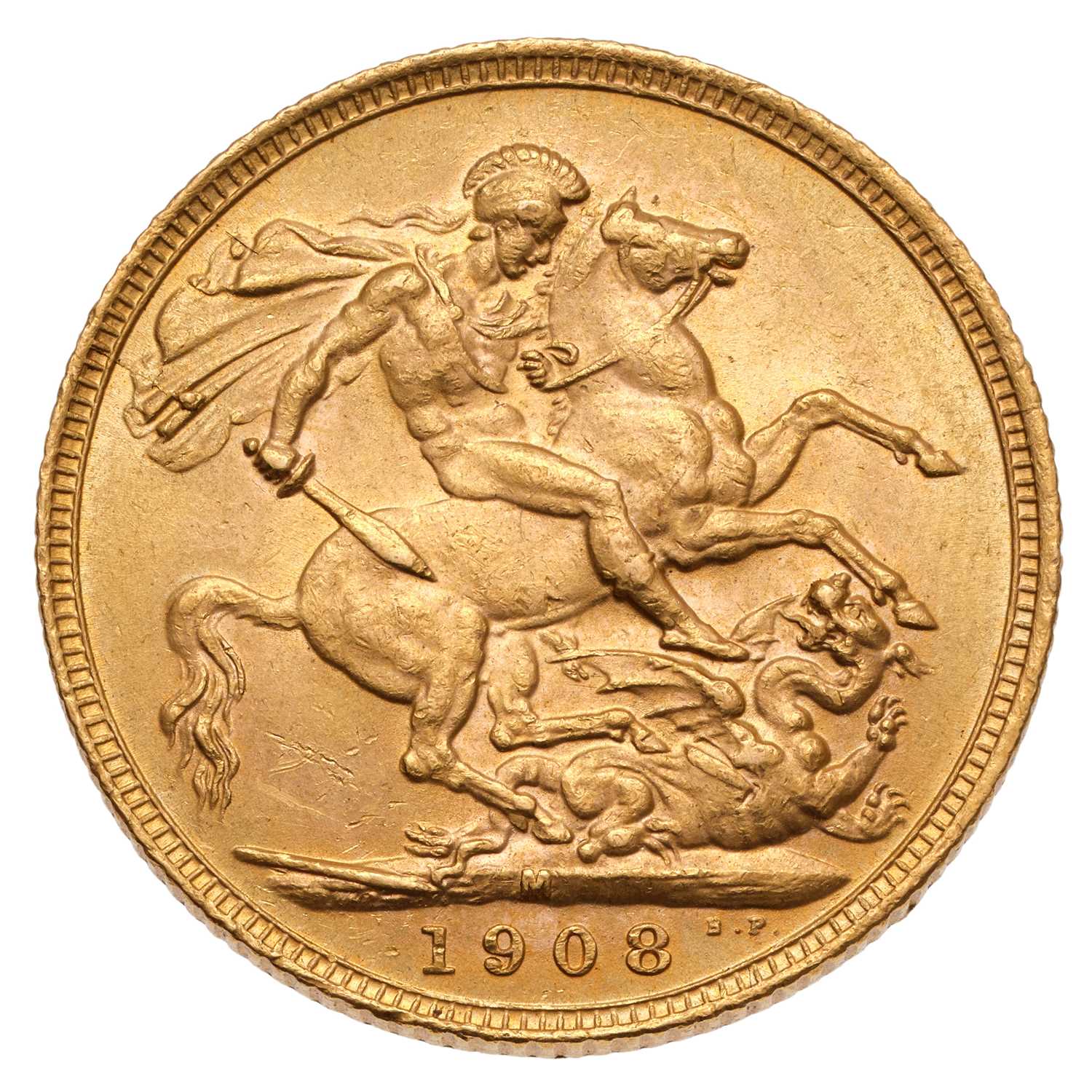Lot 186 - Edward VII, Sovereign 1908M, Melbourne Mint;...