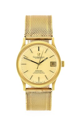 Lot 2340 - Omega: An 18 Carat Gold Automatic Calendar...