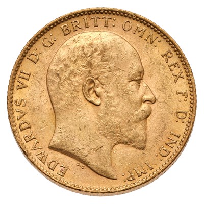 Lot 180 - Edward VII, Sovereign 1903; good extremely fine