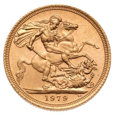 Lot 253 - Elizabeth II, Sovereign 1979; about uncirculated