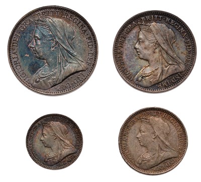 Lot 75 - Victoria, Maundy Set 1897; 4 coin set...
