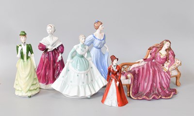 Lot 175 - A Collection of Porcelain Figures of Ladies,...