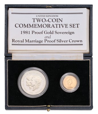 Lot 259 - UK, Two-Coin Commemorative Set 1981,...