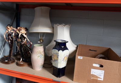 Lot 183 - Four Erte Style Resin Figures, two modern...