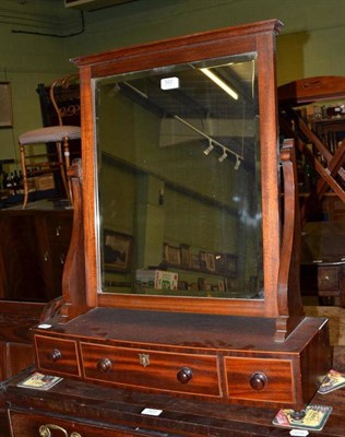 Lot 522 - A mahogany toilet mirror