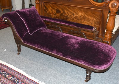 Lot 451 - A Late Victorian Mahogany Chaise Longue,...