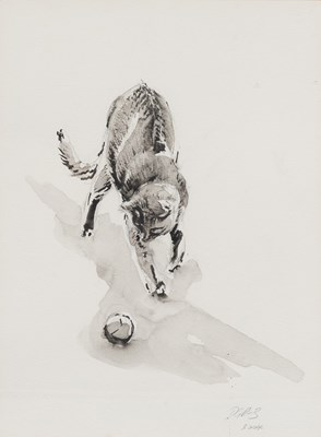 Lot 137 - David Porteous-Butler (Contemporary) "Cat with...