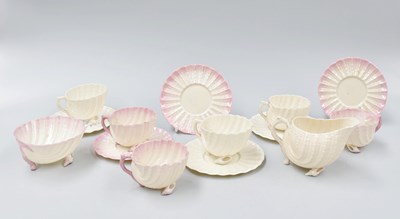 Lot 188 - Belleek Porcelain Tea Wares, comprising six...