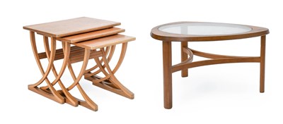 Lot 641 - A Nathan Astro Teak and Glass Coffee Table, on...