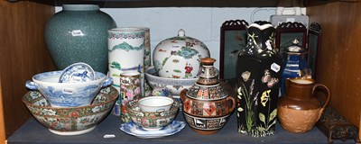 Lot 311 - Shelf of Decorative Ceramics, including large...