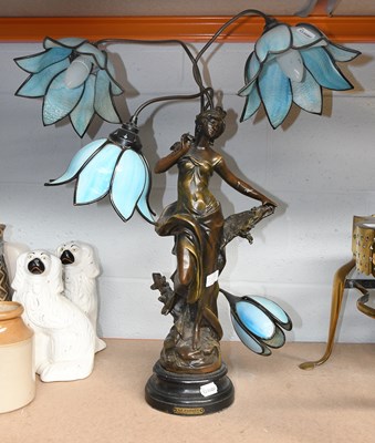Lot 318A - An Art Nouveau Style Figural Lamp with...