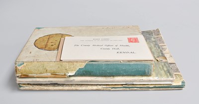 Lot 261 - Four Stamp Albums, and loose on postcards /...