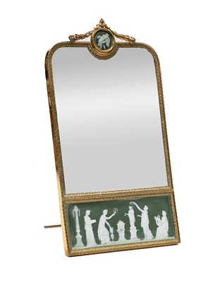 Lot 66 - A Brass Mounted Dressing Table Strut Mirror,...