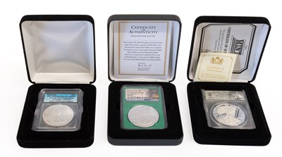 Lot 121 - USA, 6x 1oz Fine Silver Eagles, comprising:...
