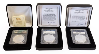 Lot 121 - USA, 6x 1oz Fine Silver Eagles, comprising:...