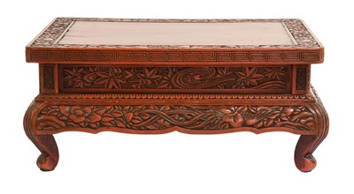 Lot 69 - A Chinese Cinnabar Lacquer Stand, Qing Dynasty,...