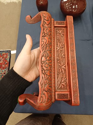 Lot 69 - A Chinese Cinnabar Lacquer Stand, Qing Dynasty,...
