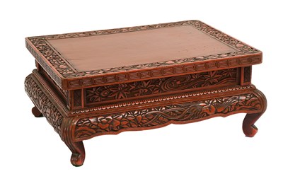 Lot 69 - A Chinese Cinnabar Lacquer Stand, Qing Dynasty,...