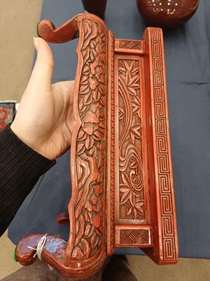 Lot 69 - A Chinese Cinnabar Lacquer Stand, Qing Dynasty,...