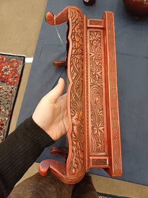 Lot 69 - A Chinese Cinnabar Lacquer Stand, Qing Dynasty,...