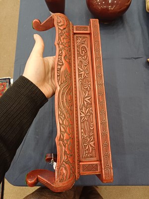 Lot 69 - A Chinese Cinnabar Lacquer Stand, Qing Dynasty,...