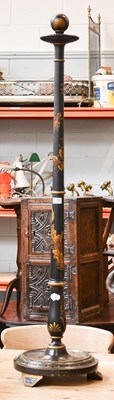 Lot 513 - Lacquered Chinoiserie Standard Lamp / Torchere...
