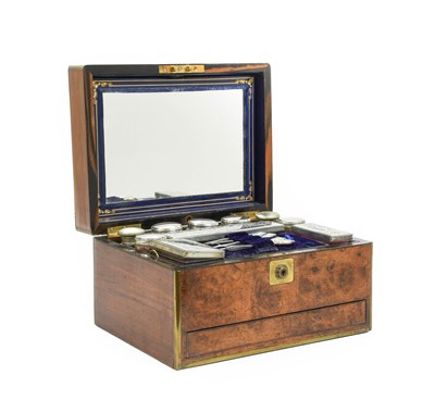 Lot 139 - A Victorian Burr Walnut Vanity Box, circa 1880,...