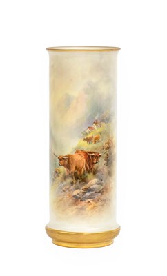 Lot 42 - A Royal Worcester Porcelain Vase, 1924, by...