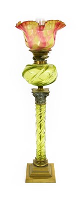Lot 141 - A Victorian Oil Lamp, 1890s, of Corinthian...