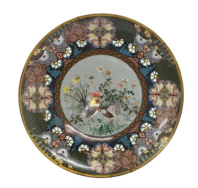 Lot 123 - A Japanese Cloisonne Dish, Meiji period, of...