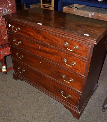 Lot 544 - Georgian mahogany four height chest of drawers