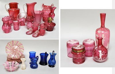 Lot 222 - Assorted Coloured Glass, including five Murano...
