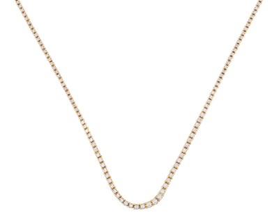 Lot 2222 - A Diamond Rivière Necklace the graduated one...