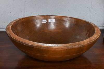Lot 323 - An 19th Century Sycamore Dug Out Dairy Bowl,...