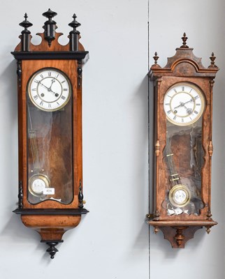 Lot 404 - Two Vienna Type Striking Wall Clocks, circa...