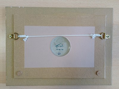 Lot 517 - Modern Moorcroft Double Take Carp Plaque,...