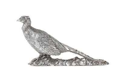 Lot 2222 - An Elizabeth II Silver Model of a Pheasant