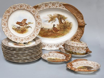 Lot 233 - A Royal Worcester Vitreous Part Dinner Service,...