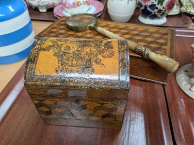 Lot 210 - A Victorian Tunbridge Inlaid Dome Top Tea...