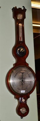 Lot 550 - A mahogany wheel barometer signed 'Pensa & Son'