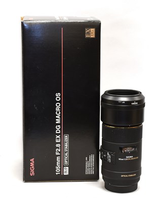 Lot 242 - Sigma DG Macro HSM f2.8 105mm Lens For Canon AF